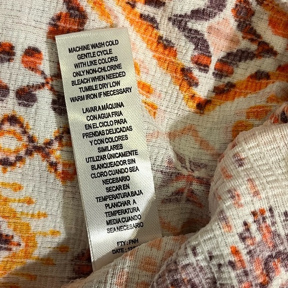 💜🧡 Tiered Ruffle Skirt | Smocked | Aztec Design | Jolie & Joy | Size Large - Picture 9 of 10